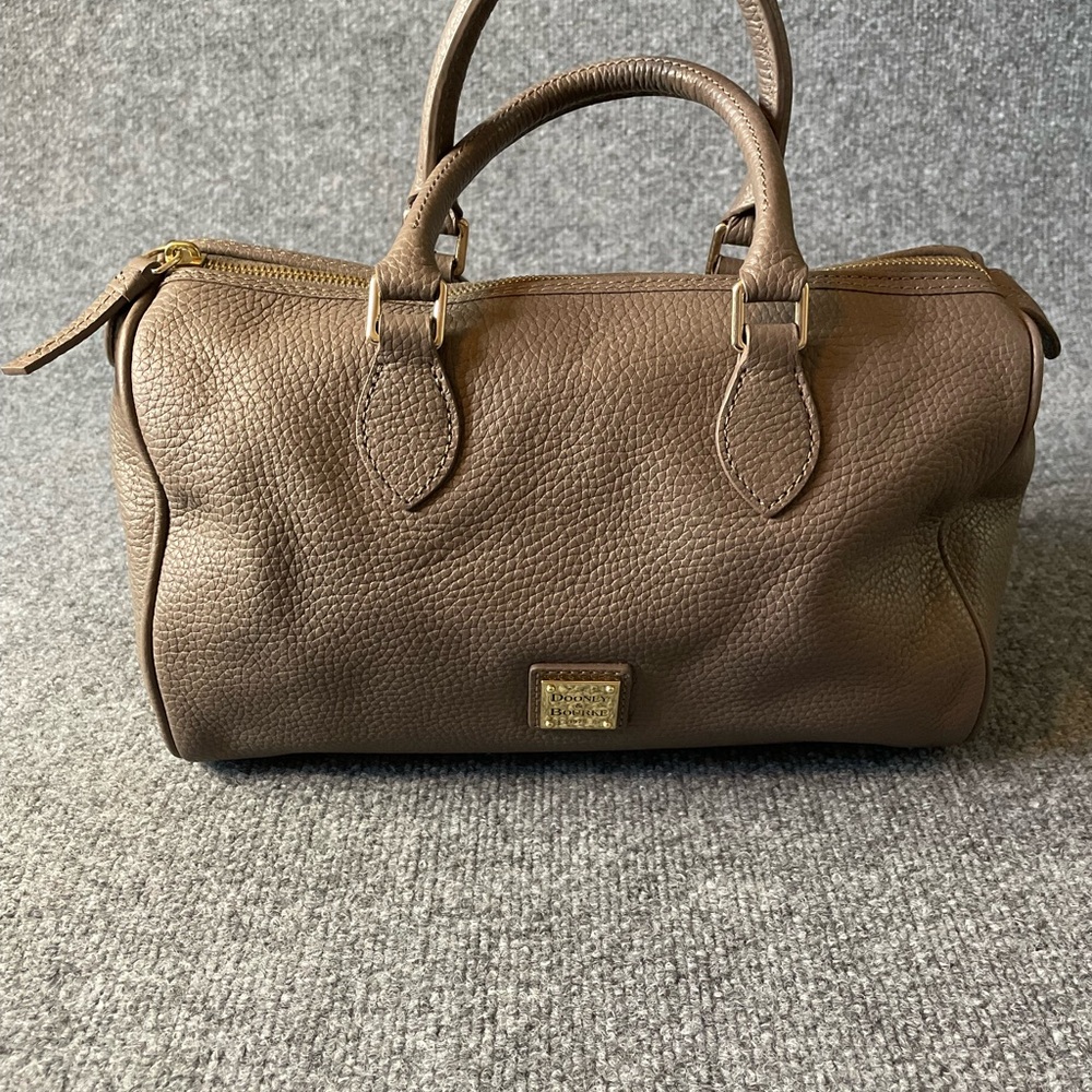 Dooney & Bourke Tan Leather Satchel with Classic Shape